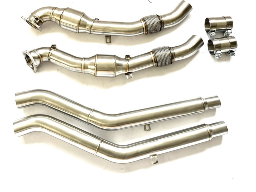 Downpipe-Audi-A8-S8-4H-4.0-TFSI-PureFlow-SET-200-cells-Catted